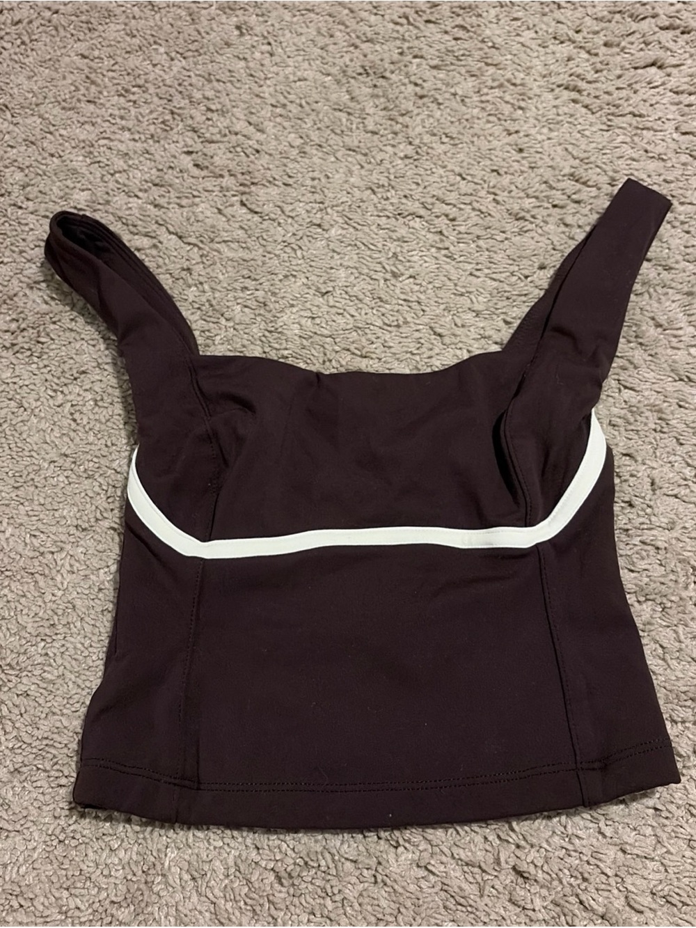 Monday Swim Body Espresso Brown Colorblock Zion Tank Sports Bra Sz Petite P